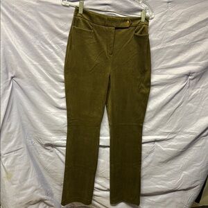 Donna Karan Green Straight Leg Pants